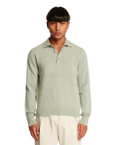 Green Polo Collar Cashmere Sweater - LORO PIANA | PLP | Antonia