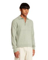 Green Polo Collar Cashmere Sweater | PDP | Antonia