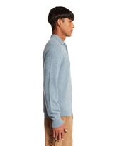 Blue Polo Collar Cashmere Sweater | PDP | Antonia