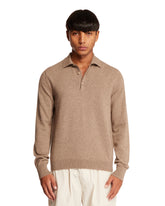 Maglione Beige Polo In Cashmere - LORO PIANA | PLP | Antonia