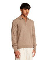 Maglione Beige Polo In Cashmere | PDP | Antonia