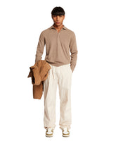 Maglione Beige Polo In Cashmere - LORO PIANA | PLP | Antonia