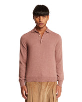 Beige Polo Collar Cashmere Sweater | PDP | Antonia