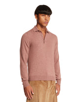 Pink Polo Collar Cashmere Sweater | PDP | Antonia