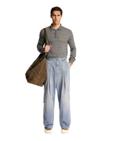 Gray Knitted Polo - Men's clothing | PLP | dAgency