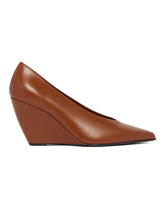 Brown Viola High Wedge Pumps | PDP | Antonia