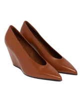 Brown Viola High Wedge Pumps | PDP | Antonia