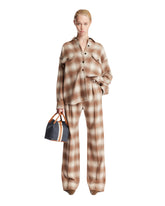 Beige Check Cashmere Trousers - Women's clothing | PLP | dAgency