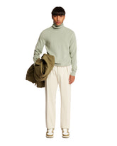 Beige Cotton Straight Leg Pants - LORO PIANA | PLP | Antonia