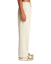 Beige Cotton Straight Leg Pants | PDP | Antonia