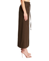 Dark Brown Wool-Blend Skirt | PDP | Antonia