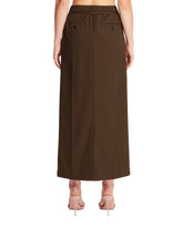 Dark Brown Wool-Blend Skirt | PDP | Antonia