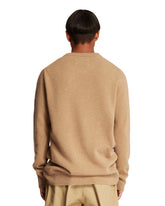 Beige Wool Four Stitch Sweater | PDP | Antonia