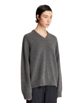 Gray V-Neck Pullover | PDP | Antonia