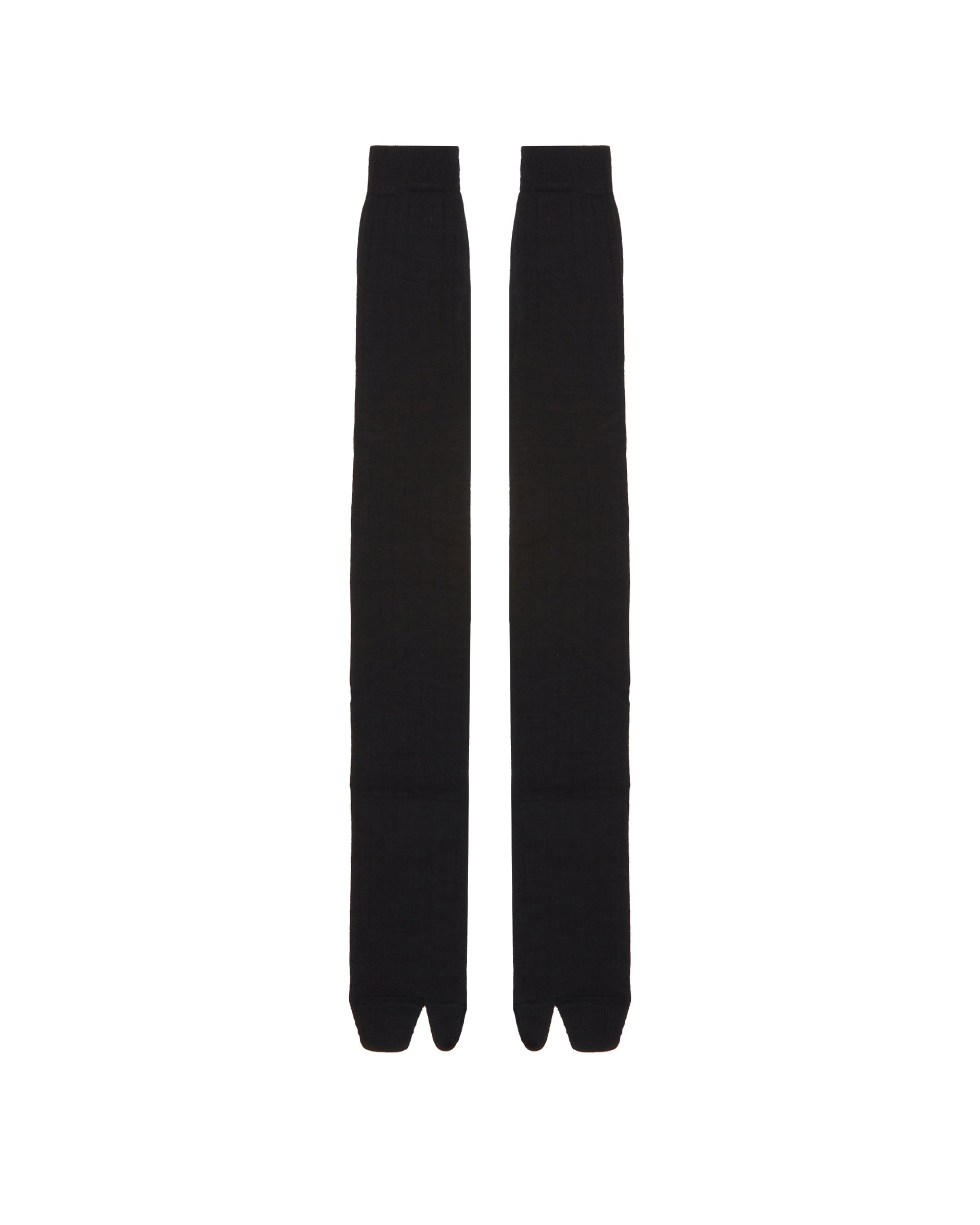 Black Wool Long Tabi Socks | MAISON MARGIELA - Antonia