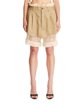 Beige Mini Skirt Shorts | PDP | Antonia