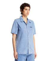 Camicia Blu In Denim Con Logo | PDP | dAgency