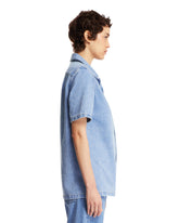 Camicia Blu In Denim Con Logo | PDP | dAgency
