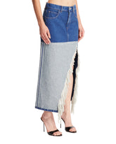 Blue Two-tone Denim Skirt | PDP | dAgency