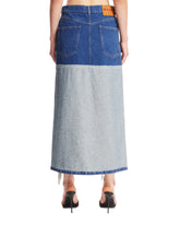 Blue Two-tone Denim Skirt | PDP | dAgency