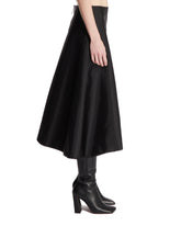 Black Asymmetric Trapeze Skirt | PDP | Antonia