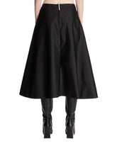 Black Asymmetric Trapeze Skirt | PDP | Antonia