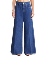 Blue Cotton Wide-legs Jeans | PDP | dAgency