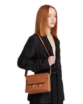 Brown Medium Leather Trunkaroo Shoulder Bag - MARNI | PLP | Antonia