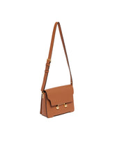 Brown Medium Leather Trunkaroo Shoulder Bag | PDP | Antonia