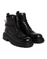 Black Leather Ankle Boots | PDP | Antonia