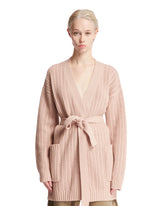 Pink Wool And Cashmere Cardigan | PDP | dAgency