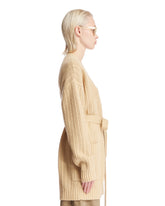 Beige Wool And Cashmere Cardigan | PDP | Antonia