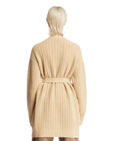 Beige Wool And Cashmere Cardigan | PDP | Antonia