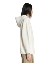 White Oversized Wool Sweatshirt | PDP | Antonia