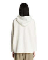 White Oversized Wool Sweatshirt | PDP | Antonia