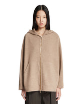 Beige Oversized Wool Sweatshirt | PDP | Antonia