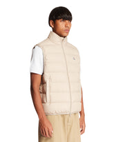 Beige Contrin Padded Vest | PDP | Antonia