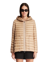 Beige Raie Short Down Jacket - MONCLER WOMEN | PLP | Antonia