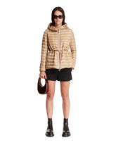 Beige Raie Short Down Jacket - MONCLER WOMEN | PLP | Antonia