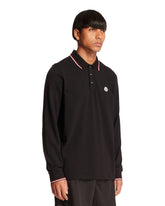 Black Cotton Polo Shirt | PDP | Antonia