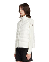 White Padded Wool Zip Cardigan | PDP | Antonia