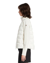 White Padded Wool Zip Cardigan | PDP | Antonia