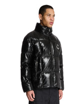 Moncler Genius x Palm Angels Black Glossy Puffer | PDP | Antonia