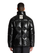 Moncler Genius x Palm Angels Black Glossy Puffer | PDP | Antonia