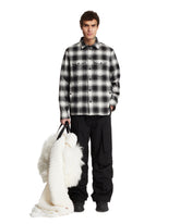 Black and White Checkered Overshirt - MONCLER GRENOBLE MEN | PLP | Antonia