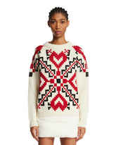 White Embroidered Pullover - Women's knitwear | PLP | Antonia