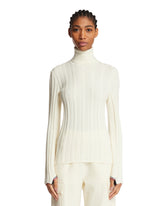 White Ribbed Sweater - MONCLER GRENOBLE | PLP | Antonia