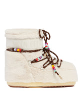 Ivory Icon Low Faux-Fur Beads Boots - Women's shoes | PLP | Antonia