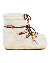 Ivory Icon Low Faux-Fur Beads Boots | PDP | Antonia