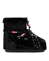 Black Icon Low Faux-Fur Beads Boots - Women's shoes | PLP | Antonia